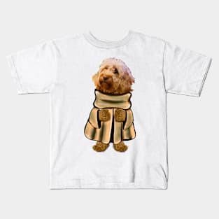 Cavapoo Cavoodle puppy in a cape - cute cavalier king charles spaniel Kids T-Shirt